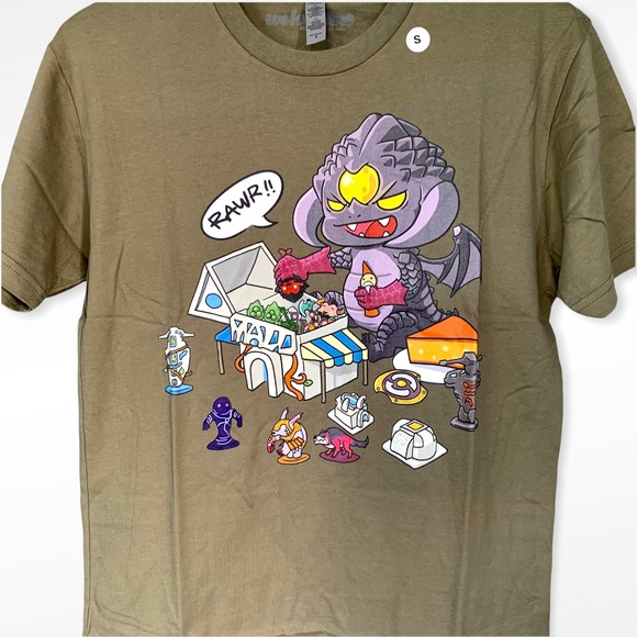 Dota 2 'Little Vicious' Gaming Graphic T-Shirt in Olive Size Medium - Picture 4 of 7